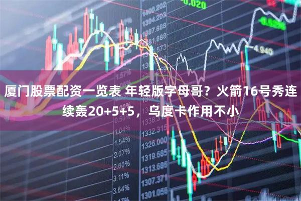 厦门股票配资一览表 年轻版字母哥？火箭16号秀连续轰20+5+5，乌度卡作用不小