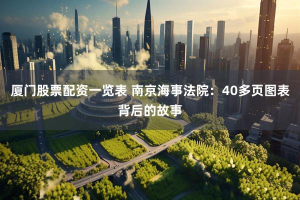 厦门股票配资一览表 南京海事法院：40多页图表背后的故事